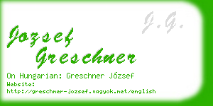 jozsef greschner business card